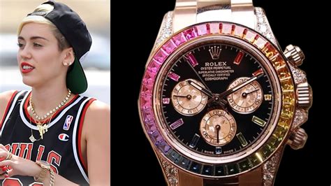 rolex daytona rainbow miley cyrus|rolex rainbow daytona.